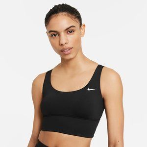 Nike Essential Scoop Neck Midkini Swim Top in Black